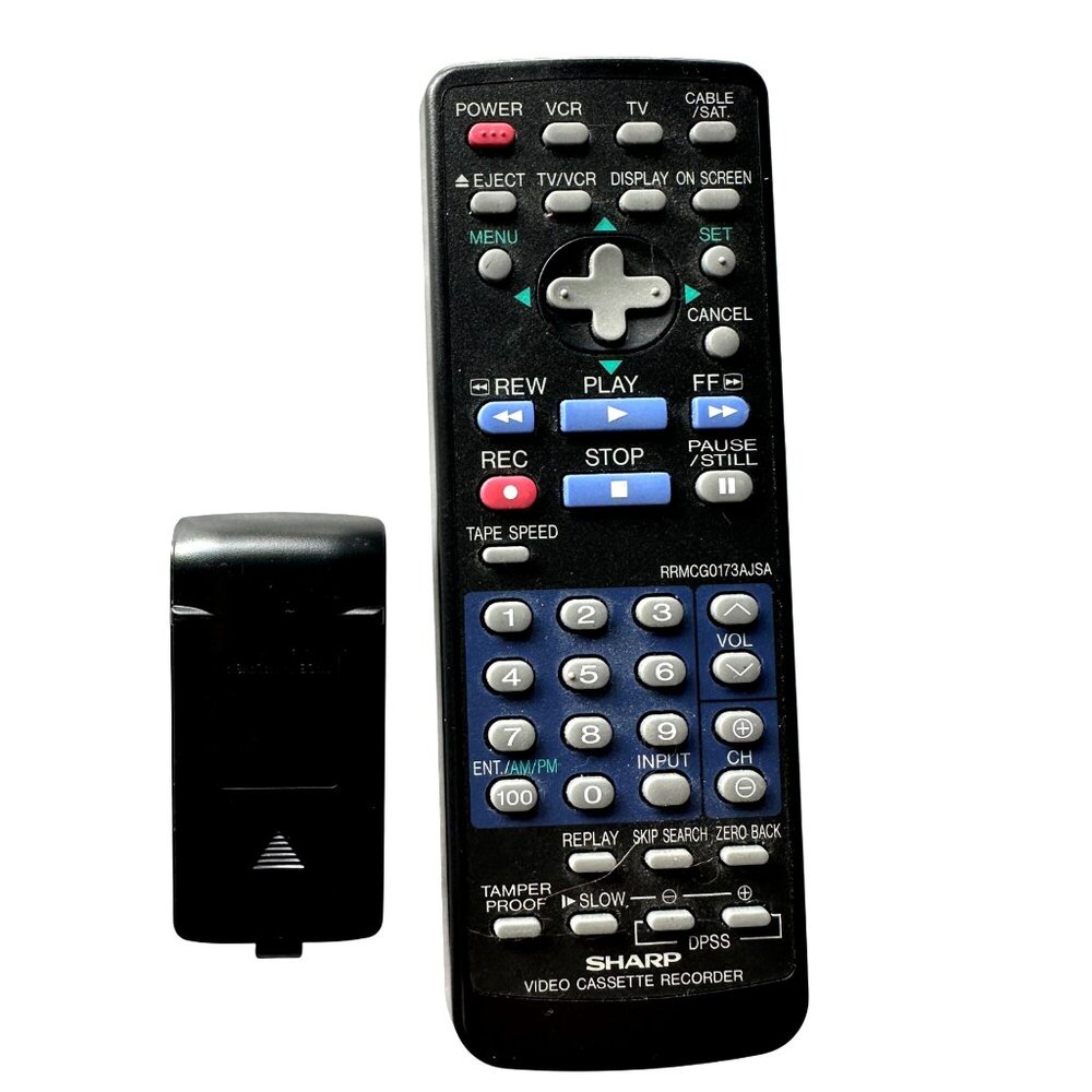 Sharp video cassette recorder remote untested RRMCG0173AJSA